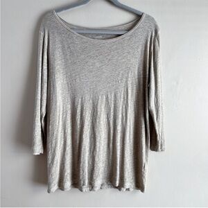 J. Crew 100% Linen Top in Oatmeal Size Medium